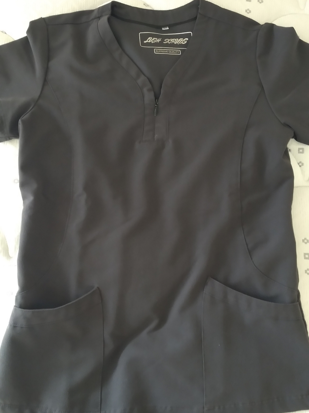 Smart Scrubs Black V-Neck Medical Scrub Top